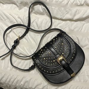 Black studded crossbody
